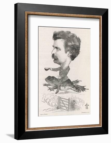 Mark Twain, Riding Frog-F Waddy-Framed Photographic Print