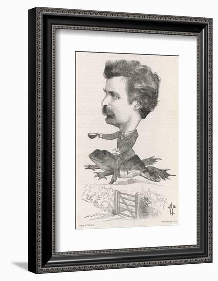 Mark Twain, Riding Frog-F Waddy-Framed Photographic Print