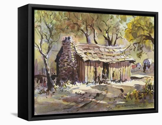 Mark Twain's Cabin-LaVere Hutchings-Framed Premier Image Canvas