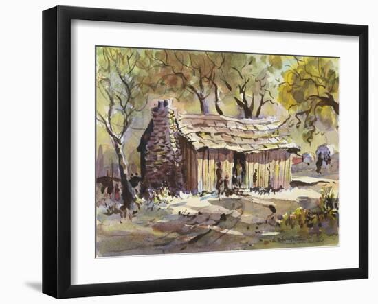 Mark Twain's Cabin-LaVere Hutchings-Framed Giclee Print