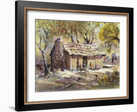 Mark Twain's Cabin-LaVere Hutchings-Framed Giclee Print