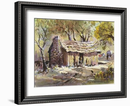 Mark Twain's Cabin-LaVere Hutchings-Framed Giclee Print