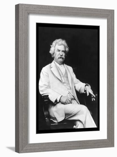 Mark Twain-A.f. Bradley-Framed Premium Giclee Print