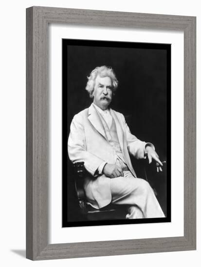 Mark Twain-A.f. Bradley-Framed Premium Giclee Print