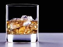A Glass of Whisky with Ice Cubes-Mark Vogel-Photographic Print