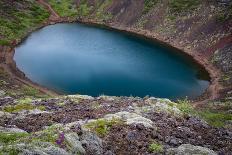 Iceland, Kerid, Deep blue lake contained in the Kerid crater. Iceland's Golden Circle.-Mark Williford-Photographic Print