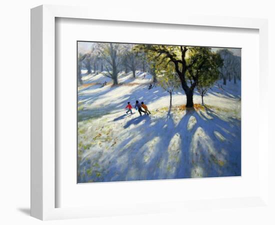 Markeaton Park, Early Snow-Andrew Macara-Framed Giclee Print