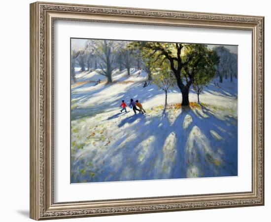 Markeaton Park, Early Snow-Andrew Macara-Framed Giclee Print