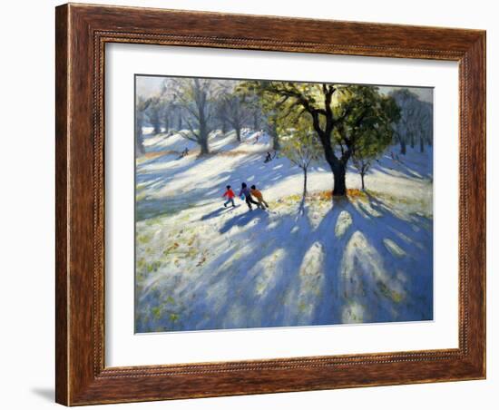 Markeaton Park, Early Snow-Andrew Macara-Framed Giclee Print