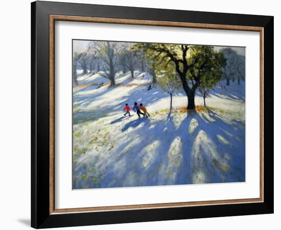 Markeaton Park, Early Snow-Andrew Macara-Framed Giclee Print