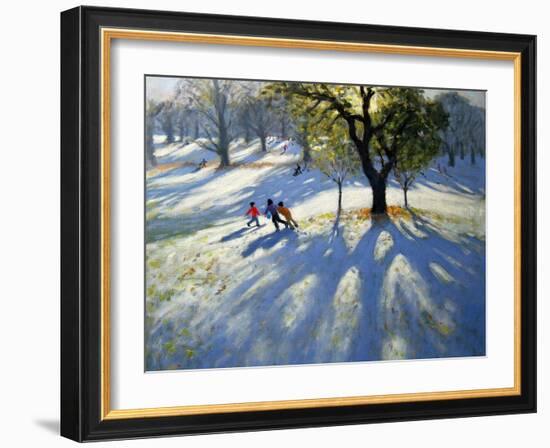 Markeaton Park, Early Snow-Andrew Macara-Framed Giclee Print