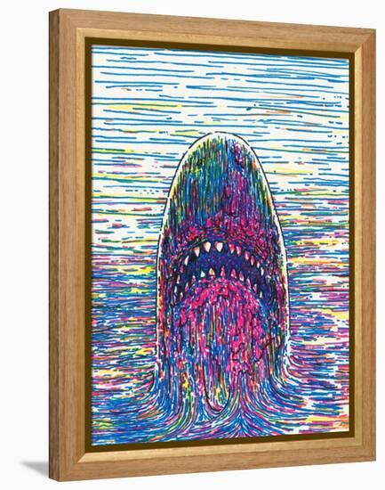 Marker Shark-JoeBakal-Framed Stretched Canvas