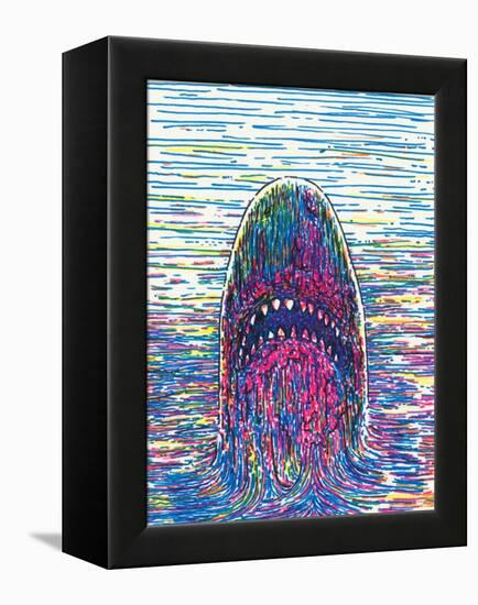 Marker Shark-JoeBakal-Framed Stretched Canvas