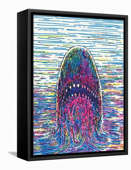 Marker Shark-JoeBakal-Framed Stretched Canvas