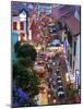 Market and Restuarants in Chinatown, Singapore, at Dusk-Peter Adams-Mounted Photographic Print