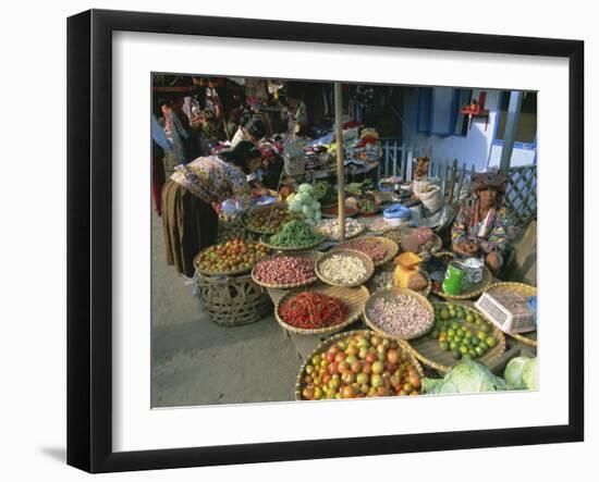 Market, Barastagi, Main Town in the Karo Highlands, North Sumatra, Sumatra, Indonesia-Robert Francis-Framed Photographic Print