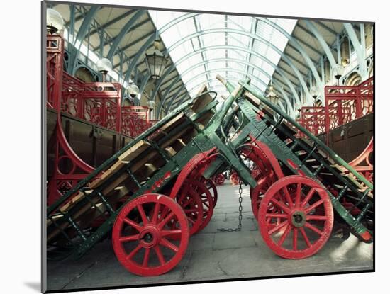 Market Barrows in Covent Garden Before Re-Development, London, England, United Kingdom-Adam Woolfitt-Mounted Photographic Print