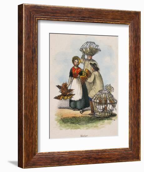 Market, C1845-Robert Kent Thomas-Framed Giclee Print