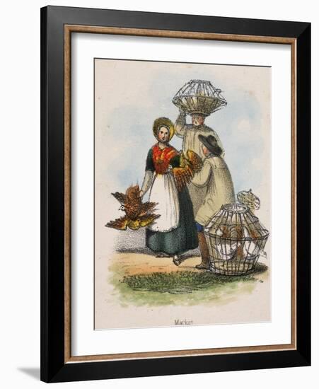 Market, C1845-Robert Kent Thomas-Framed Giclee Print