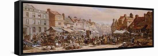 Market Day, Ashbourne, Near Derby-John Brett-Framed Premier Image Canvas