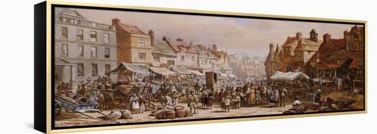 Market Day, Ashbourne, Near Derby-John Brett-Framed Premier Image Canvas