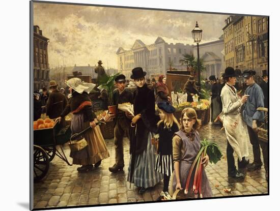 Market Day at Hojbro Plads Copenhagen-Paul Fischer-Mounted Giclee Print