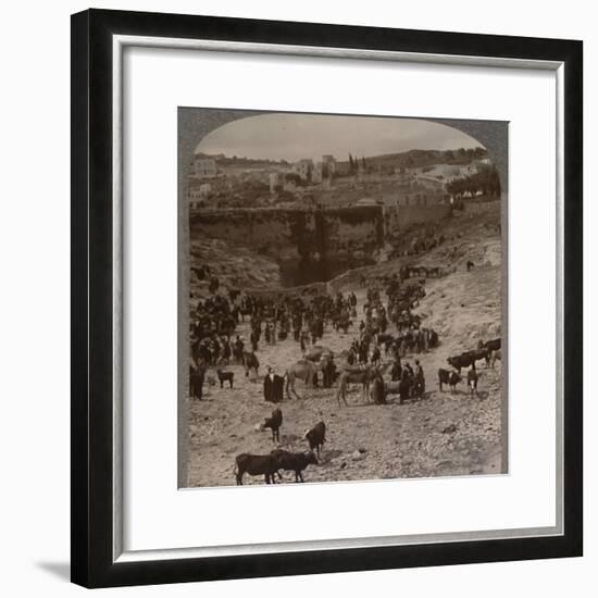 'Market day at the Pool of Gihon', c1900-Unknown-Framed Photographic Print