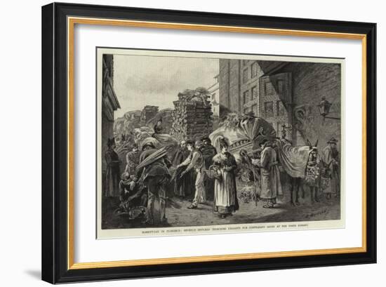 Market-Day in Florence-Edwin Buckman-Framed Giclee Print