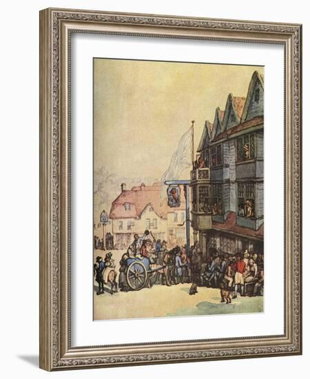 'Market Day outside the Old Red Lion at Greenwich', (1938)-Thomas Rowlandson-Framed Giclee Print