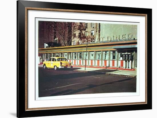 Market Diner from the City Scapes Portfolio-John Baeder-Framed Collectable Print