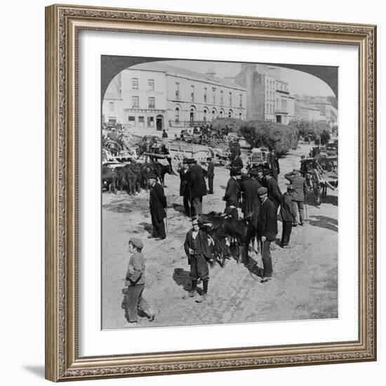 Market, Eyre Square, Galway, Ireland, C.1900-null-Framed Giclee Print