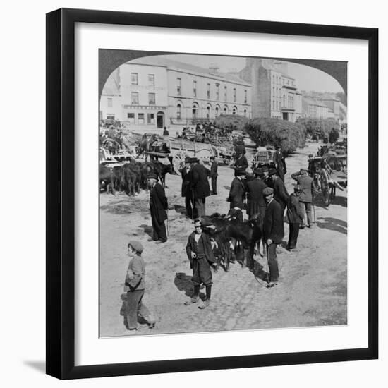 Market, Eyre Square, Galway, Ireland, C.1900-null-Framed Giclee Print