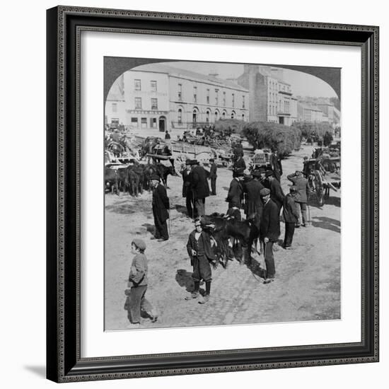 Market, Eyre Square, Galway, Ireland, C.1900-null-Framed Giclee Print