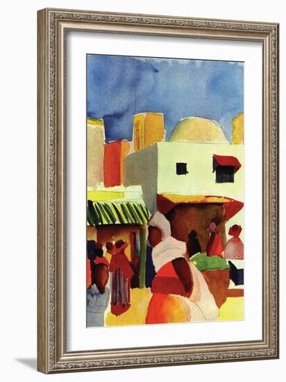 Market In Algiers-Auguste Macke-Framed Art Print