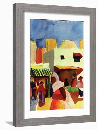 Market In Algiers-Auguste Macke-Framed Art Print