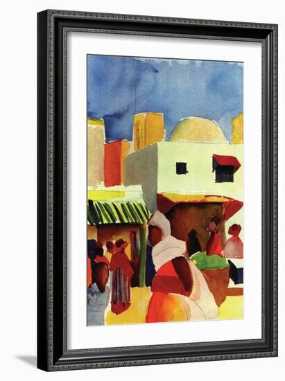 Market In Algiers-Auguste Macke-Framed Art Print