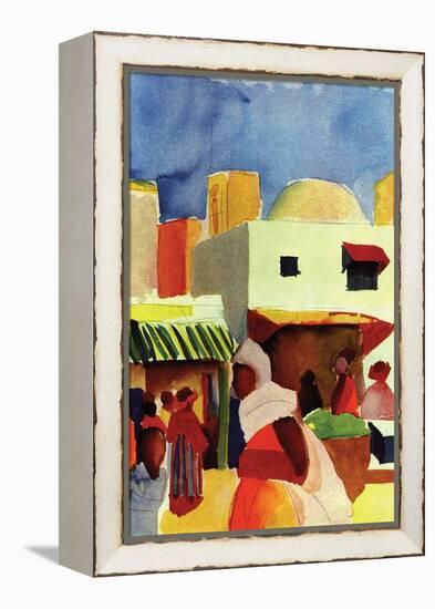 Market in Algiers-Auguste Macke-Framed Stretched Canvas
