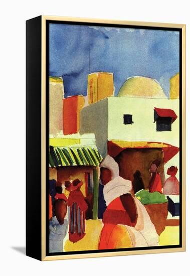 Market in Algiers-Auguste Macke-Framed Stretched Canvas