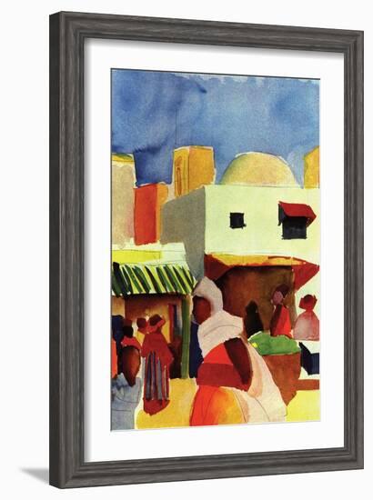 Market in Algiers-Auguste Macke-Framed Art Print