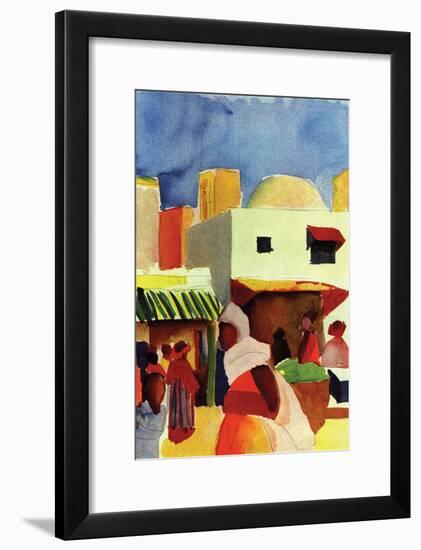 Market in Algiers-Auguste Macke-Framed Art Print