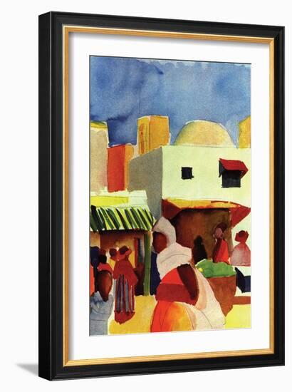 Market in Algiers-Auguste Macke-Framed Art Print