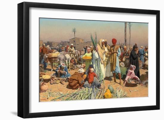 Market in Lower Egypt-Leopold Karl Muller-Framed Giclee Print