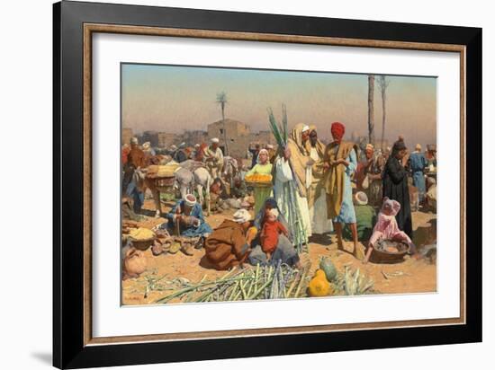 Market in Lower Egypt-Leopold Karl Muller-Framed Giclee Print