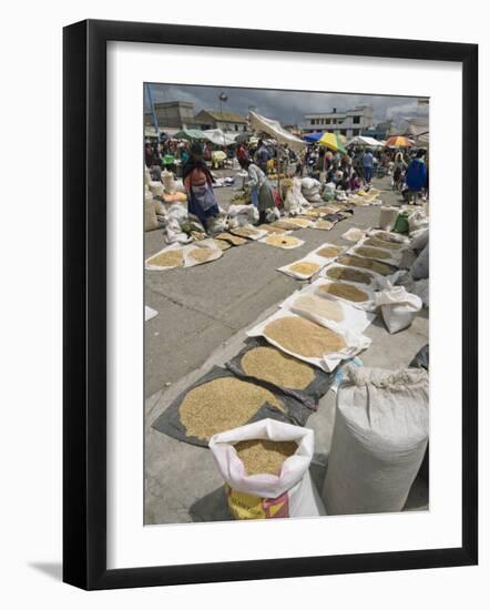 Market in Saquisili, North of Latacunga, Cotopaxi Province, Central Highlands, Ecuador-Robert Francis-Framed Photographic Print