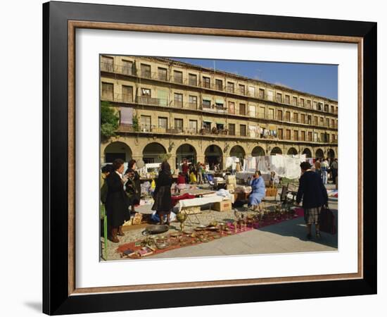 Market in the Town Square in Cordoba, Andalucia, Spain, Europe-Michael Busselle-Framed Photographic Print