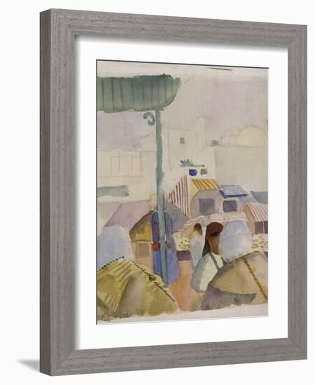 Market in Tunis II, 1914-August Macke-Framed Giclee Print