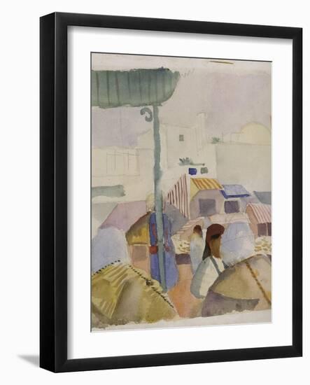 Market in Tunis II, 1914-August Macke-Framed Giclee Print