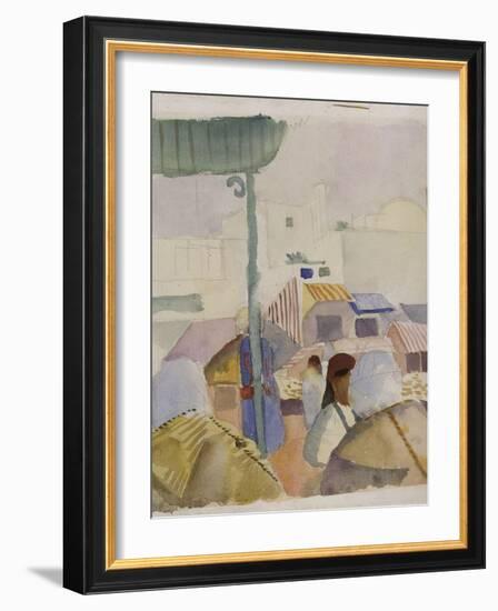 Market in Tunis II, 1914-August Macke-Framed Giclee Print