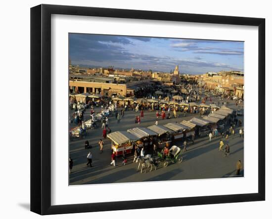 Market, Jemaa El-Fna, Marakech, Morocco-Bruno Morandi-Framed Photographic Print