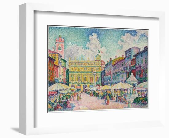 Market of Verona, 1909-Paul Signac-Framed Giclee Print